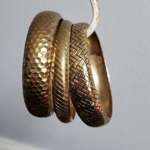 Gold bangle bracelets